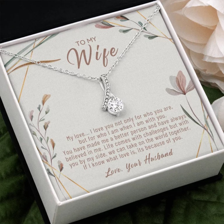 Gift For Wife To My Wife Necklace Wedding Anniversary Birthday Valentines Gift For Wife To My Wife Necklace Wedding Anniversary Birthday Valentines