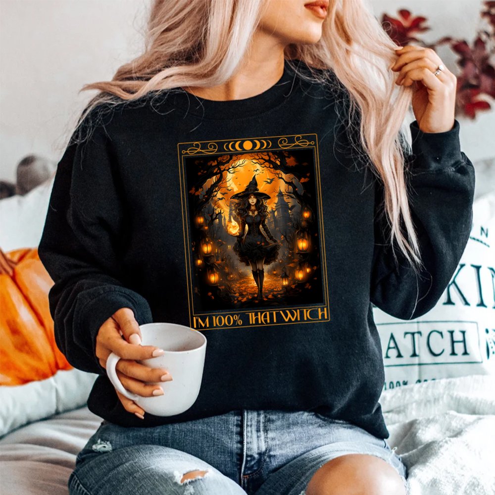 100 Percent That Witch Halloween Womens Witch Wicca Gothic Shirt 100 Percent That Witch Halloween Womens Witch Wicca Gothic Shirt