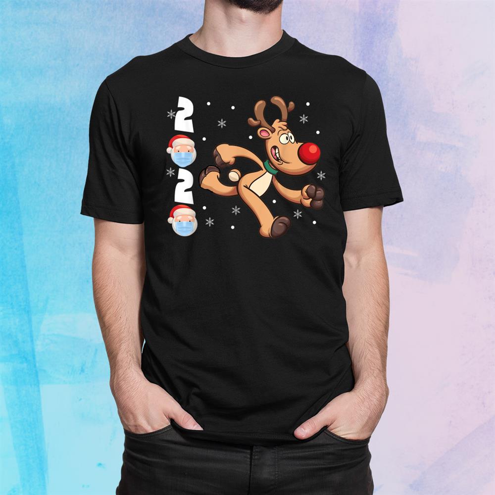 Running Funny Christmas Reindeer Santa X Mas Lover Shirt Running Funny Christmas Reindeer Santa X Mas Lover Shirt