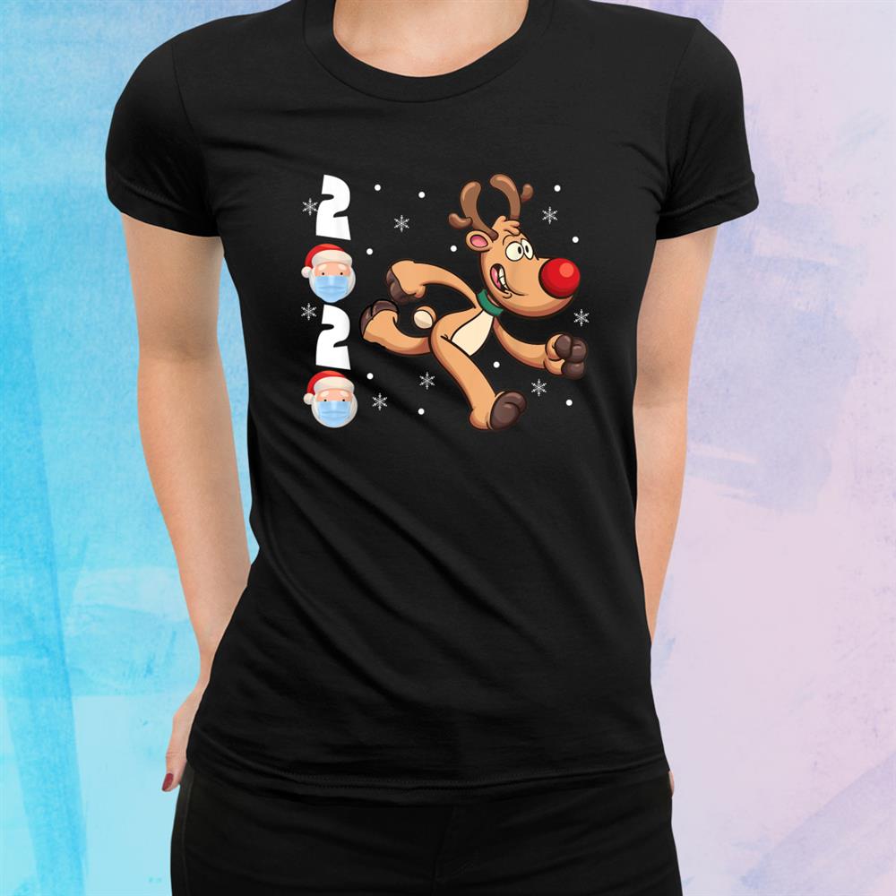 Running Funny Christmas Reindeer Santa X Mas Lover Shirt Running Funny Christmas Reindeer Santa X Mas Lover Shirt