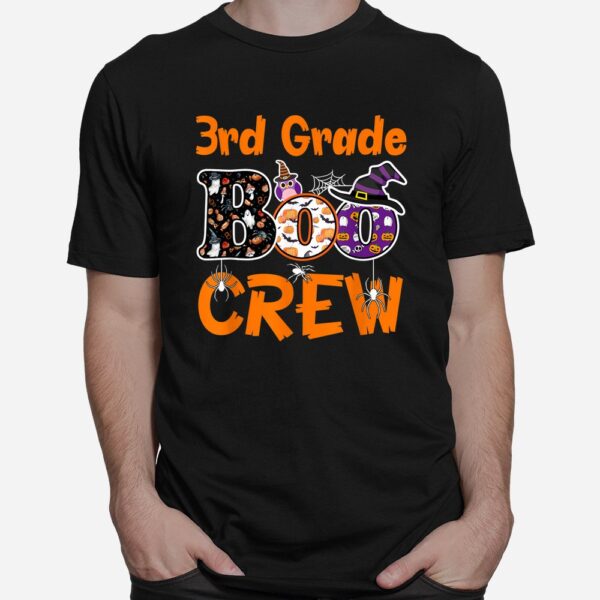 3rd grade boo crew teacher student halloween shirt 1 1