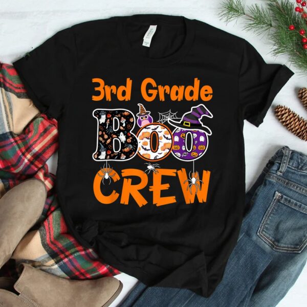3rd grade boo crew teacher student halloween shirt 2
