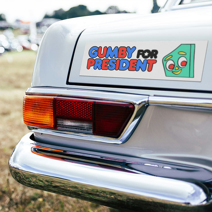 Gumby For President Car Magnet Gumby For President Car Magnet