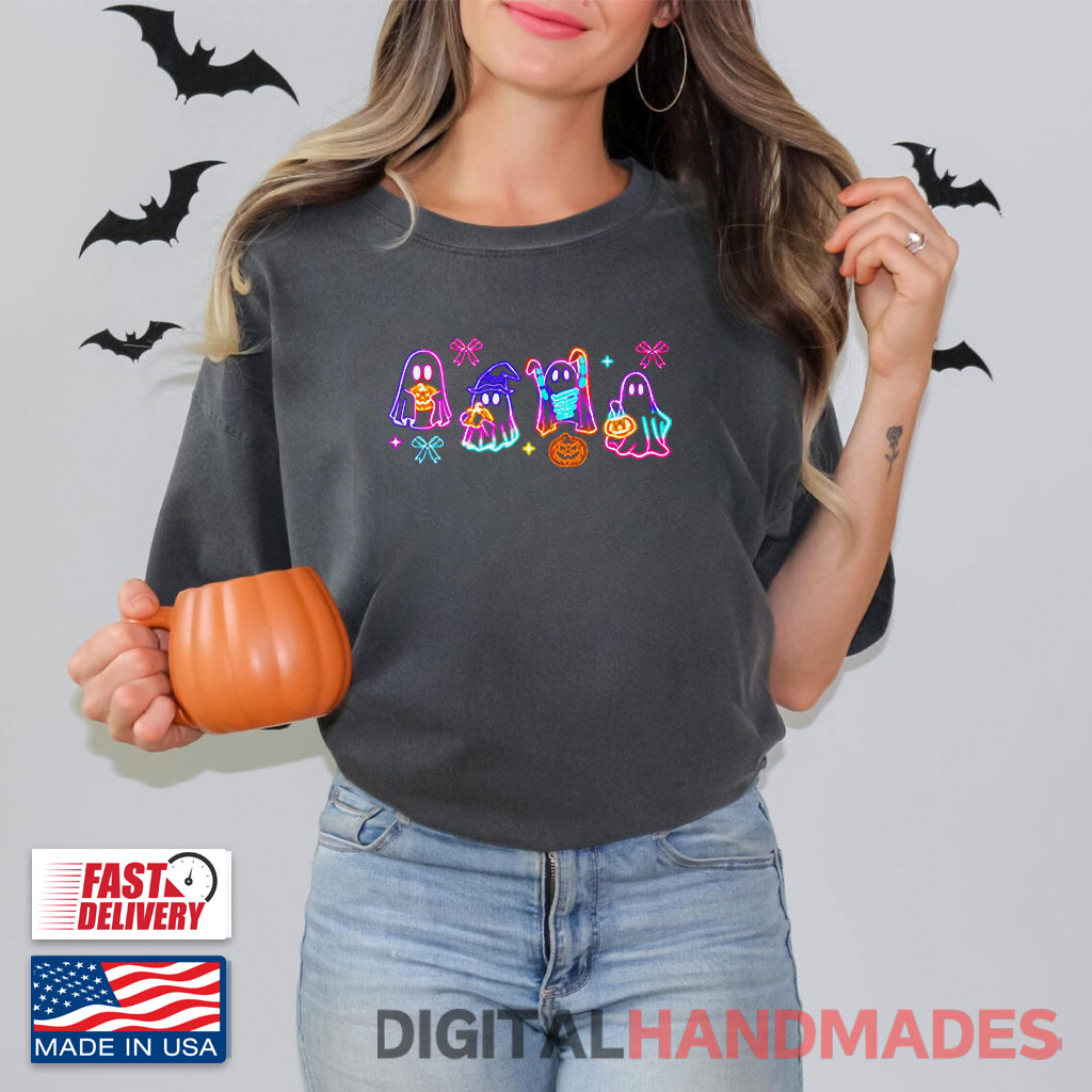 Halloween Ghost Neon T Shirt Halloween Ghost Neon T Shirt