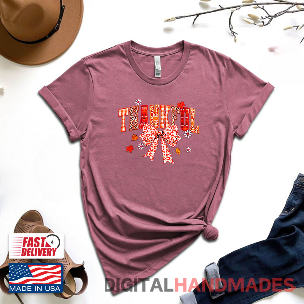 Thankful Leopard Plaid Thanksgiving T Shirt Thankful Leopard Plaid Thanksgiving T Shirt