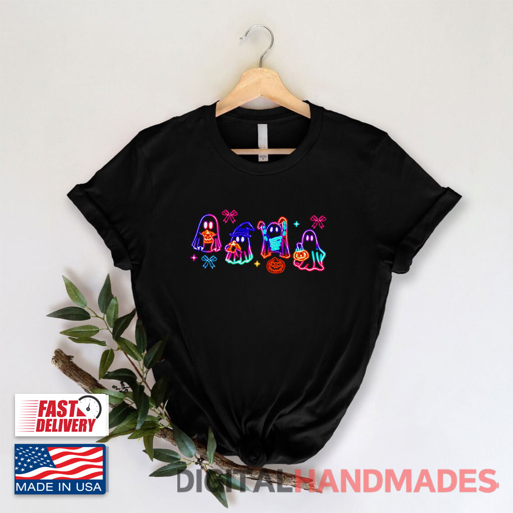 Halloween Ghost Neon T Shirt Halloween Ghost Neon T Shirt