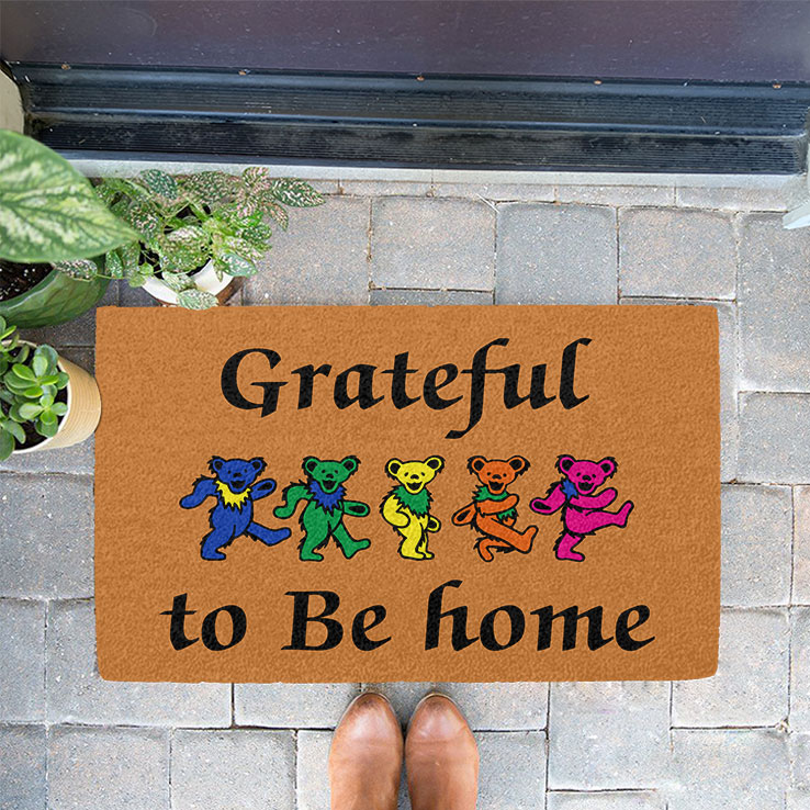 The Grateful Dead Bears Grateful To Be Home Doormat The Grateful Dead Bears Grateful To Be Home Doormat