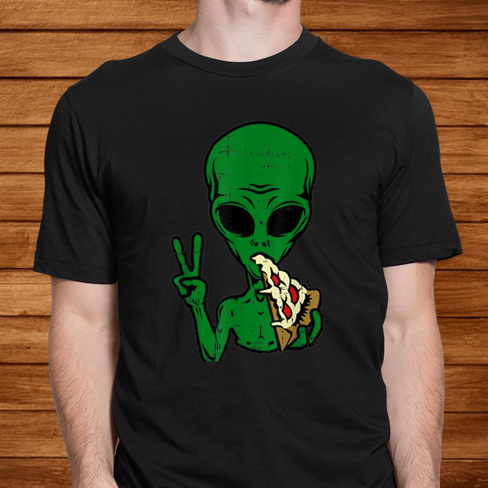 Alien Pizza Eating Peace Funny Space Area1 Halloween Shirt Alien Pizza Eating Peace Funny Space Area1 Halloween Shirt