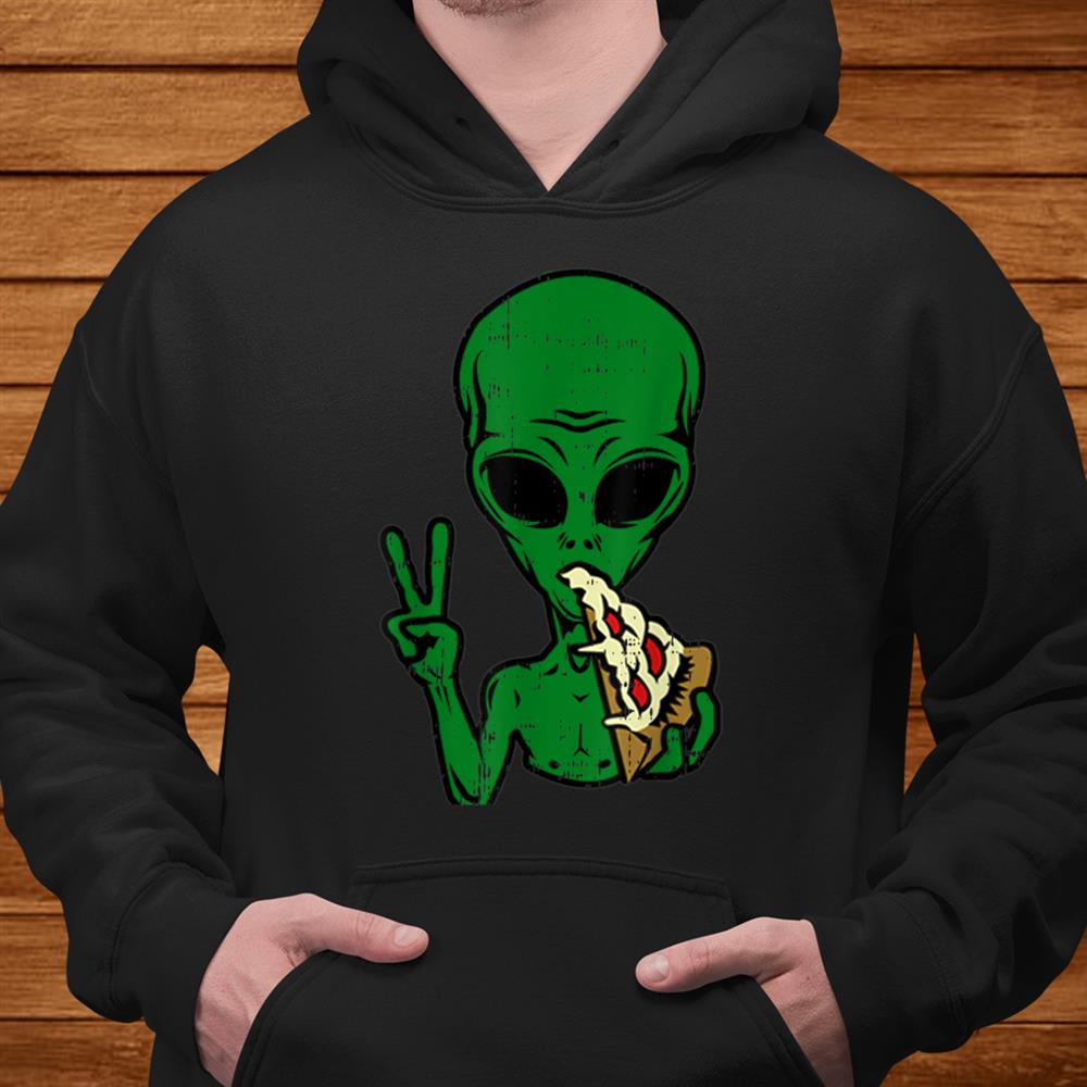 Alien Pizza Eating Peace Funny Space Area1 Halloween Shirt Alien Pizza Eating Peace Funny Space Area1 Halloween Shirt