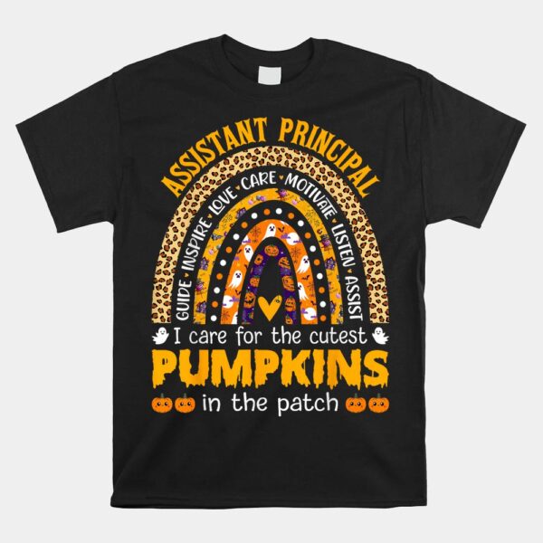 Assistant Principal Rainbow Halloween School Cutest Pumpkins Shirt