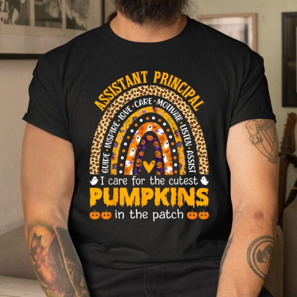 Assistant Principal Rainbow Halloween School Cutest Pumpkins Shirt