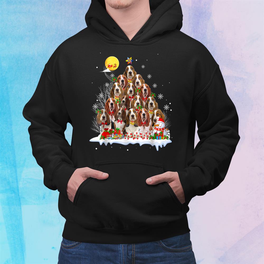 Basset Hound Dog Reindeer Pine Christmas Shirt Basset Hound Dog Reindeer Pine Christmas Shirt
