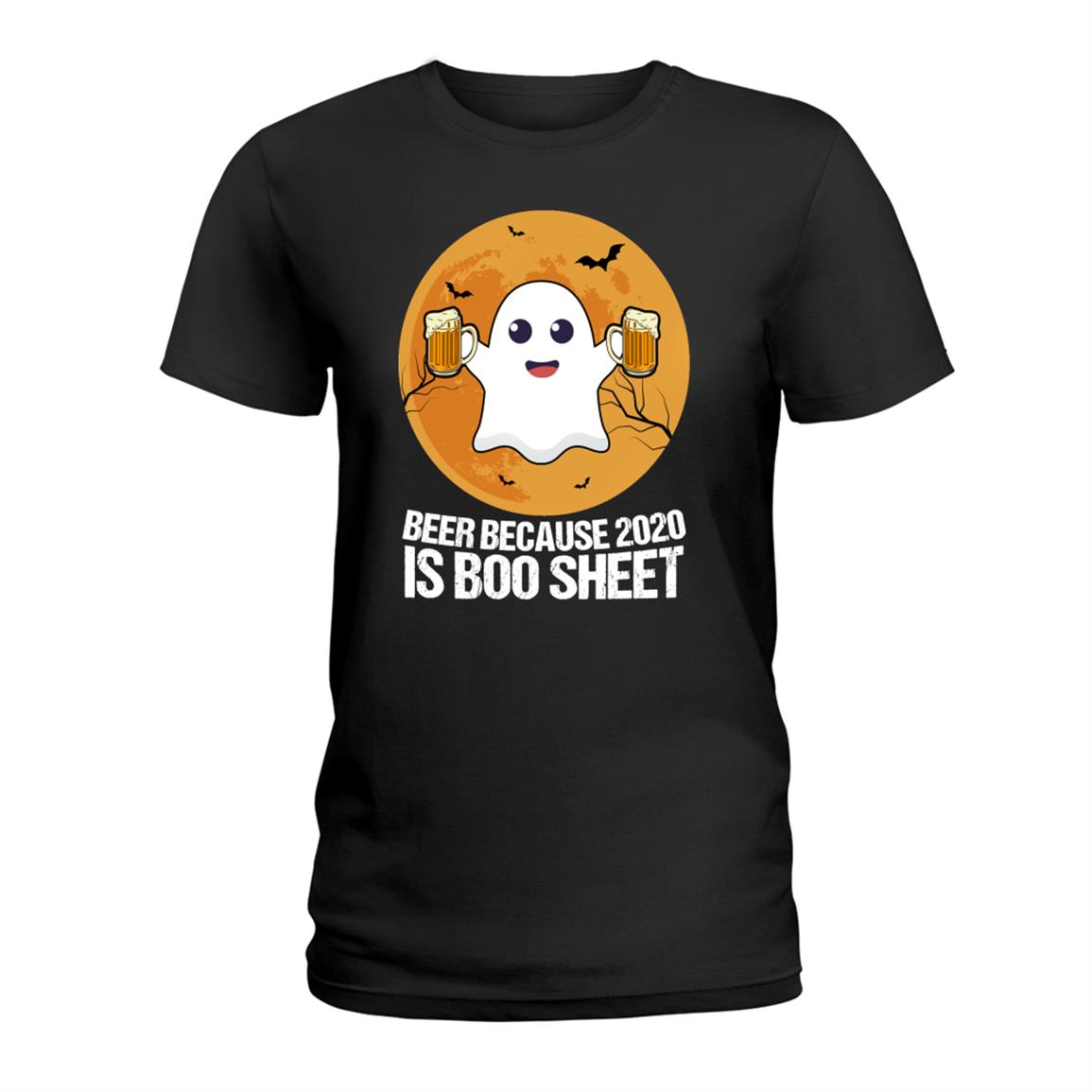Beer Because Is Boo Sheet Ghost Sayings Halloween Shirt Beer Because Is Boo Sheet Ghost Sayings Halloween Shirt