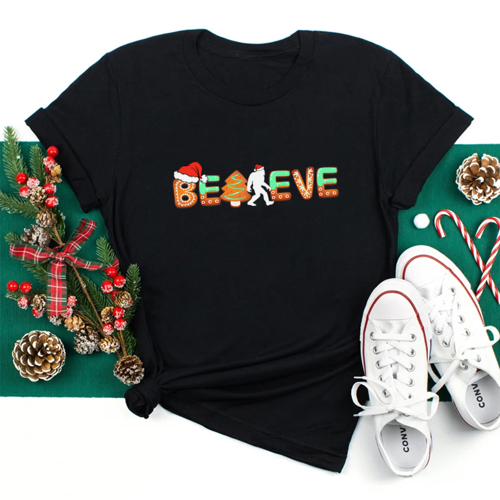 Believe Bigfoot Sasquatch Christmas Decor Gingerbread Cookie Shirt Believe Bigfoot Sasquatch Christmas Decor Gingerbread Cookie Shirt