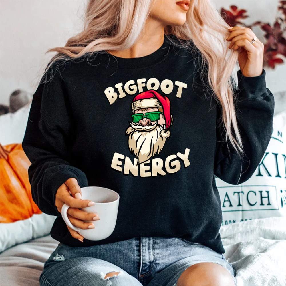 Big Nick Energy Funny Xmas Christmas Bigfoot Energy Shirt Big Nick Energy Funny Xmas Christmas Bigfoot Energy Shirt