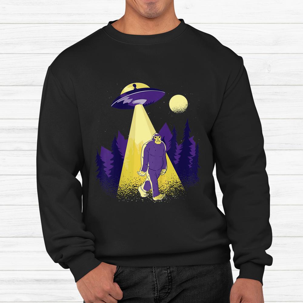 Bigfoot Ufo Abduction Halloween Shirt Bigfoot Ufo Abduction Halloween Shirt