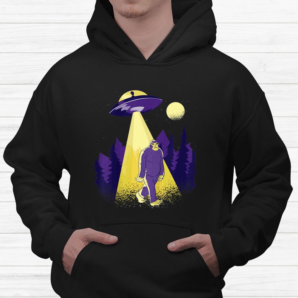 Bigfoot Ufo Abduction Halloween Shirt Bigfoot Ufo Abduction Halloween Shirt