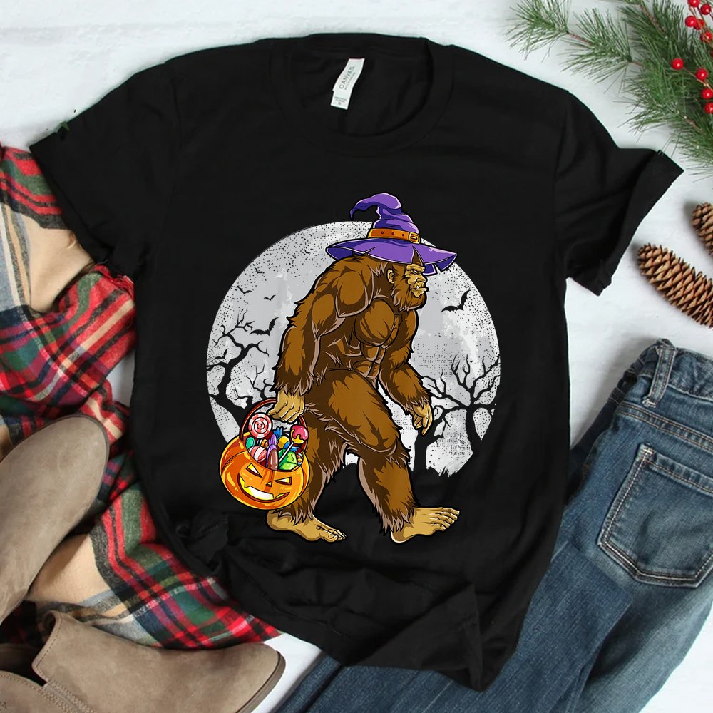 Bigfoot Witch Pumpkin Halloween Shirt Bigfoot Witch Pumpkin Halloween Shirt