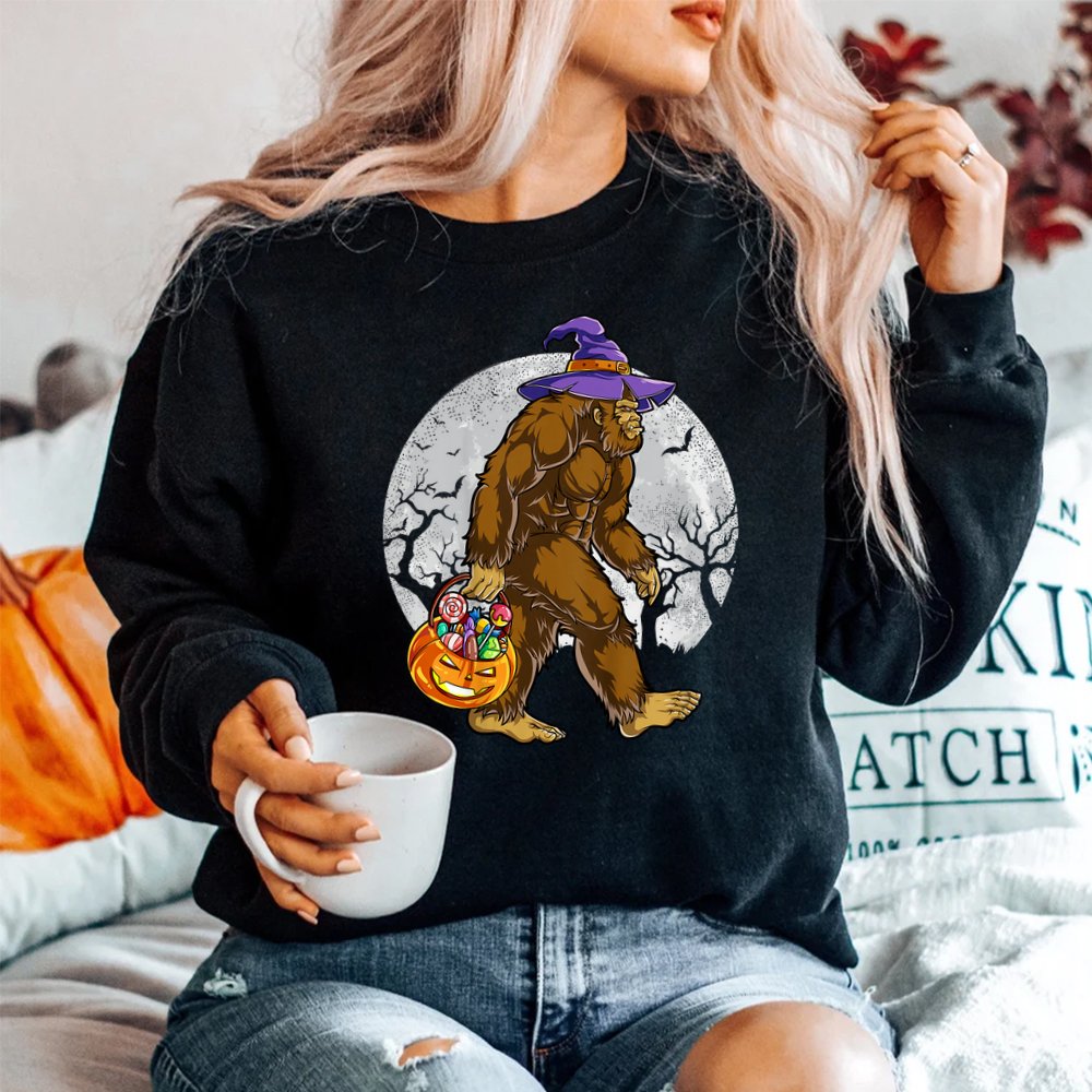 Bigfoot Witch Pumpkin Halloween Shirt Bigfoot Witch Pumpkin Halloween Shirt