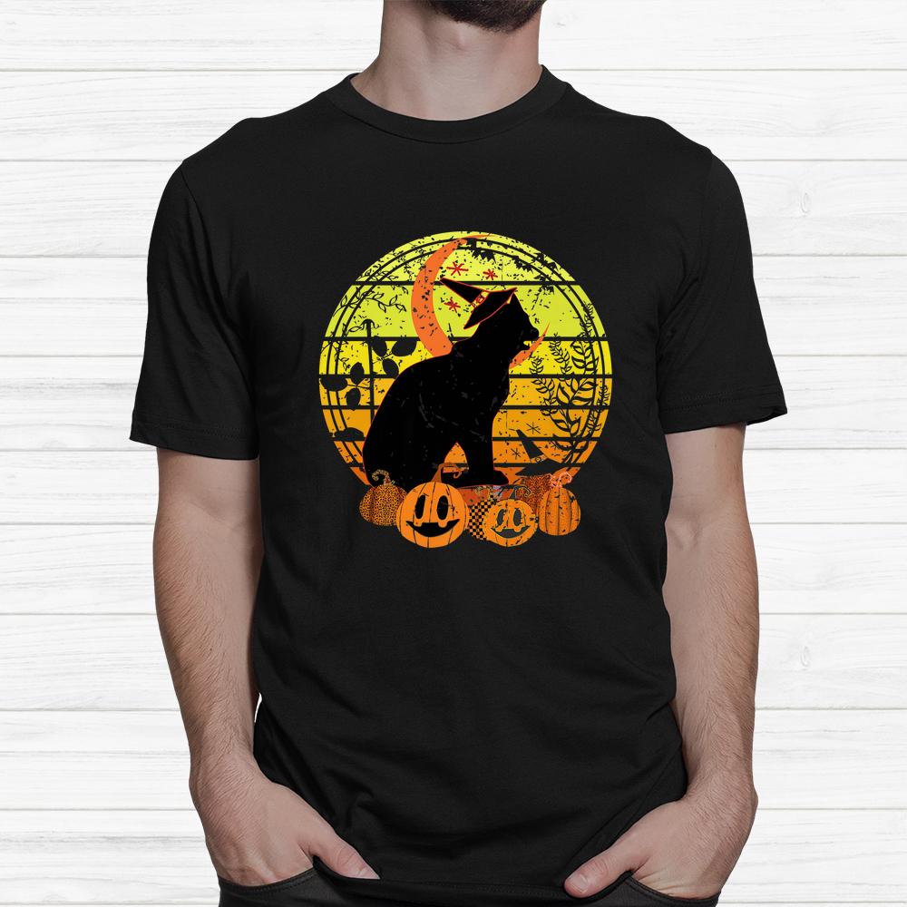 Black Cat Moon Pumpkin Witch Hat Halloween Scary Shirt Black Cat Moon Pumpkin Witch Hat Halloween Scary Shirt