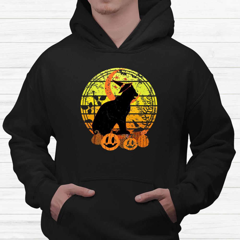 Black Cat Moon Pumpkin Witch Hat Halloween Scary Shirt Black Cat Moon Pumpkin Witch Hat Halloween Scary Shirt