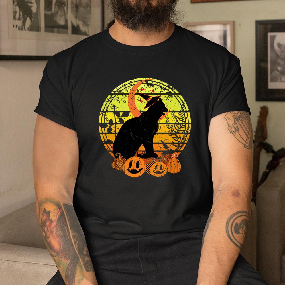 Black Cat Moon Pumpkin Witch Hat Halloween Scary Shirt Black Cat Moon Pumpkin Witch Hat Halloween Scary Shirt