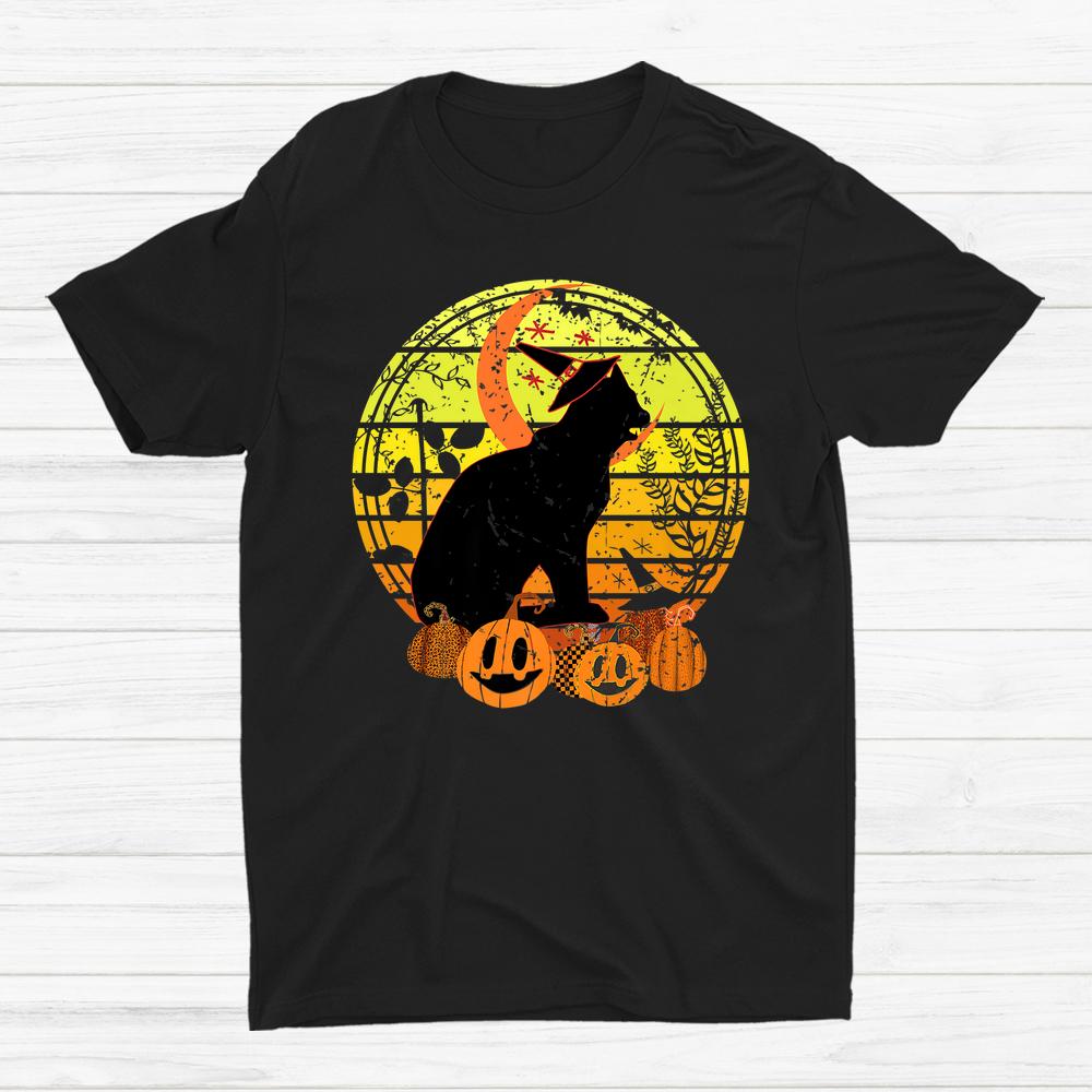 Black Cat Moon Pumpkin Witch Hat Halloween Scary Shirt Black Cat Moon Pumpkin Witch Hat Halloween Scary Shirt