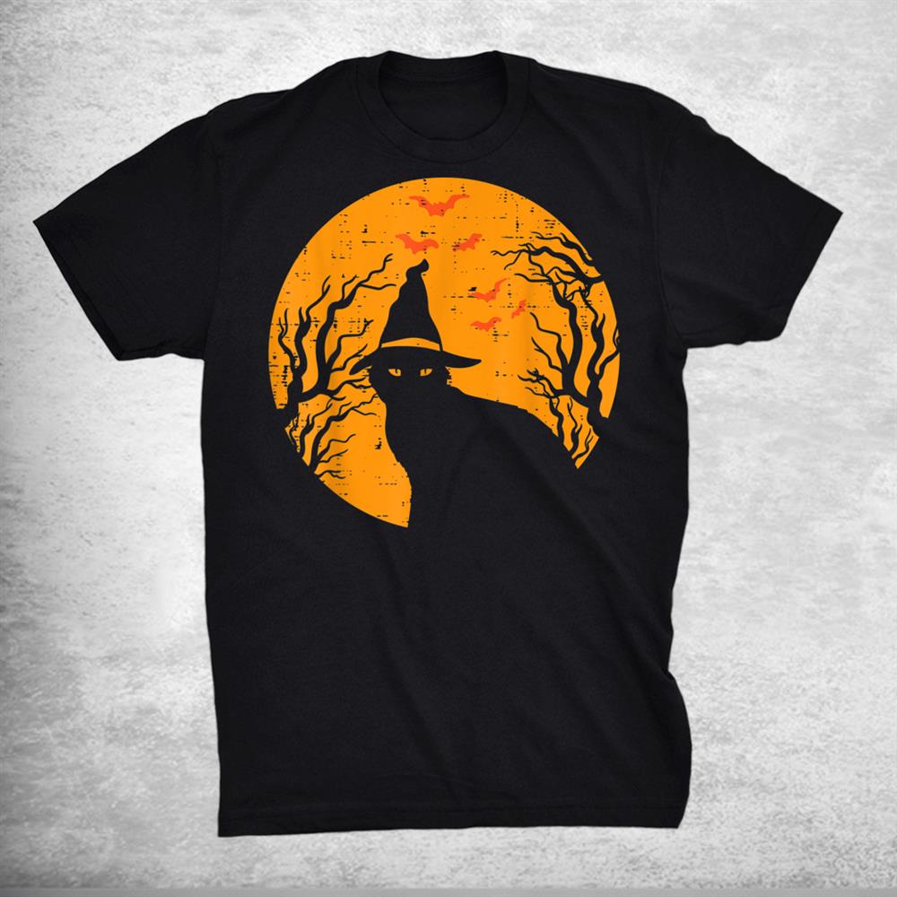 Black Cat Witch Full Moon Vintage Halloween Shirt Black Cat Witch Full Moon Vintage Halloween Shirt