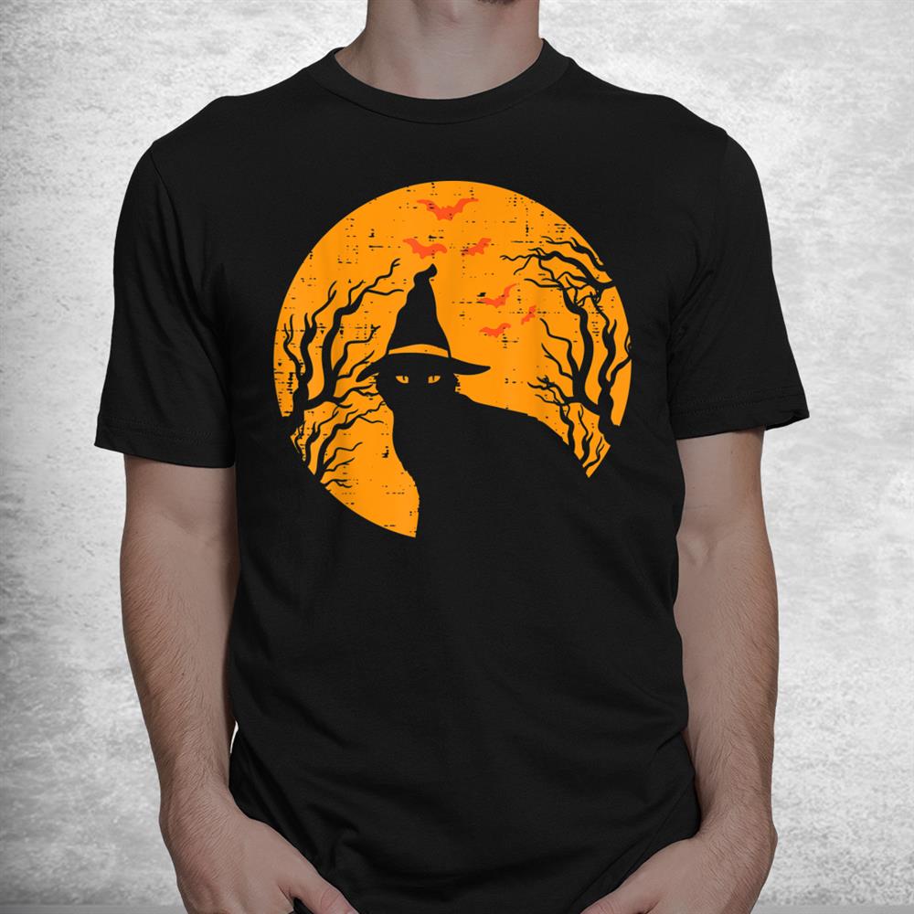 Black Cat Witch Full Moon Vintage Halloween Shirt Black Cat Witch Full Moon Vintage Halloween Shirt