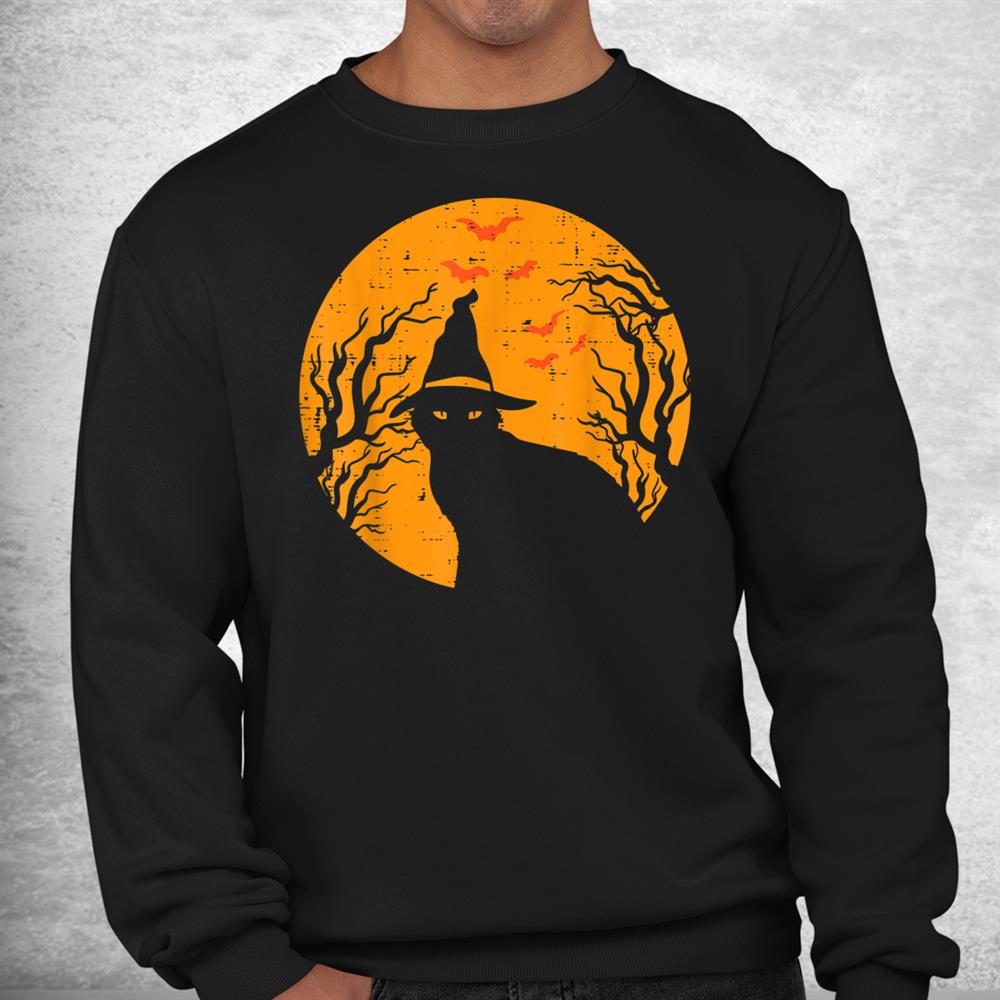Black Cat Witch Full Moon Vintage Halloween Shirt Black Cat Witch Full Moon Vintage Halloween Shirt
