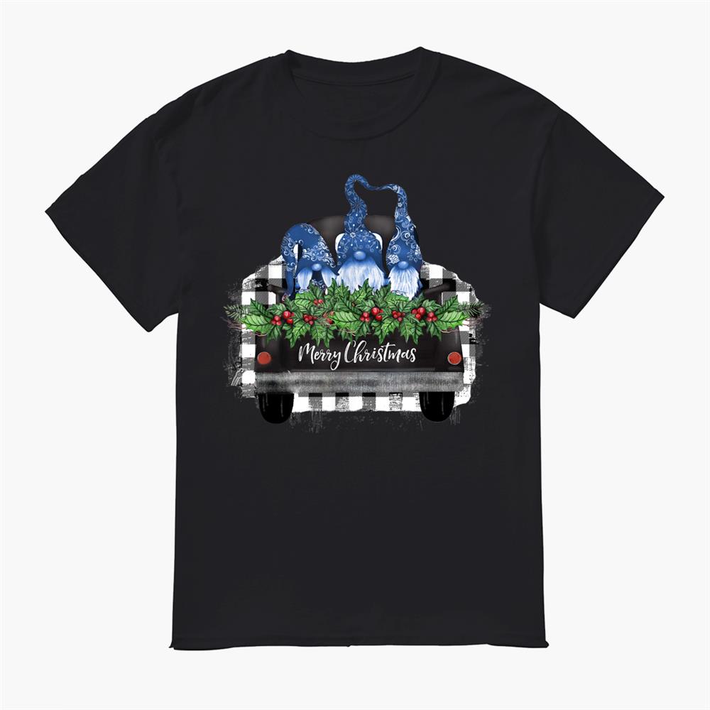Blue Gnomes Buffalo Plaid Truck Shirt Christmas Winter Shirt Blue Gnomes Buffalo Plaid Truck Shirt Christmas Winter Shirt