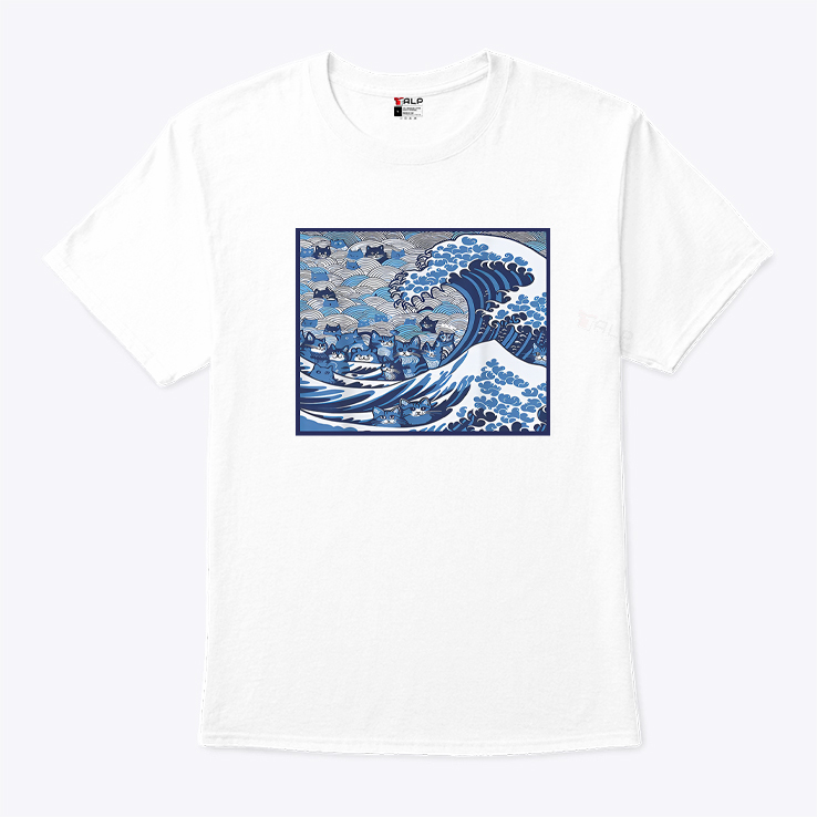 Blue Wave Cat For Kamala T Shirt Blue Wave Cat For Kamala T Shirt
