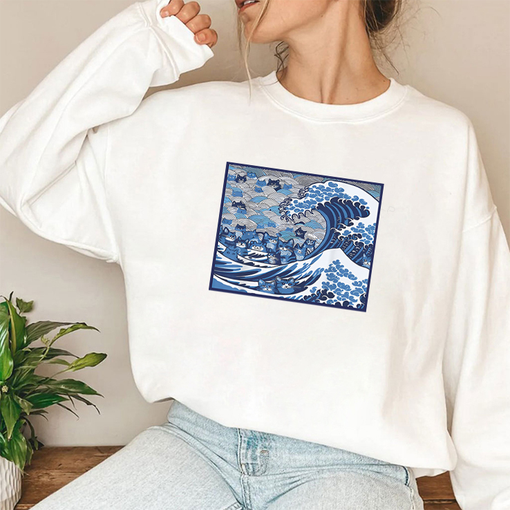 Blue Wave Cat For Kamala T Shirt Blue Wave Cat For Kamala T Shirt