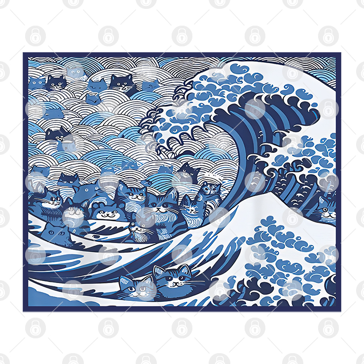 Blue Wave Cat For Kamala T Shirt Blue Wave Cat For Kamala T Shirt