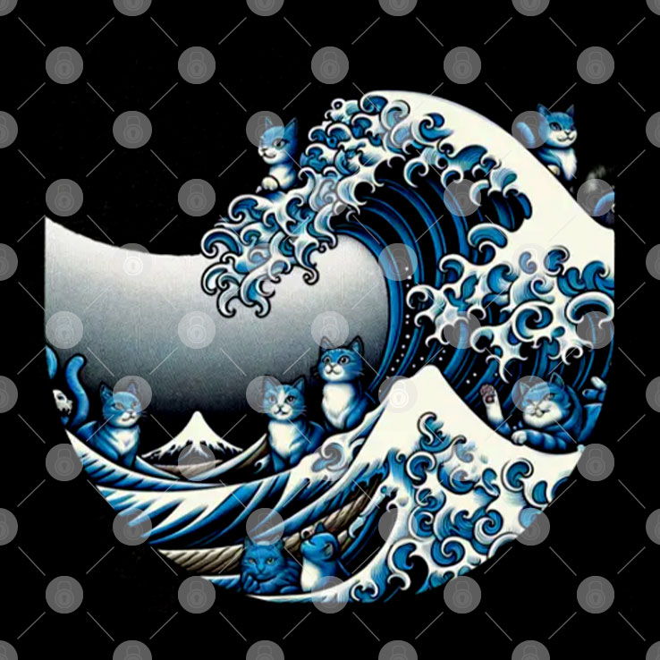 Blue Wave Cat For Kamala Shirt Blue Wave Cat For Kamala Shirt