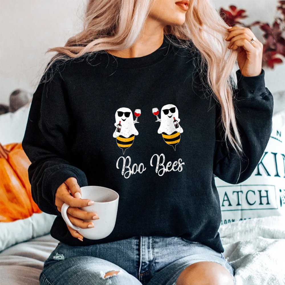 Boo Bees Couples Halloween Shirt Wine Drinking Shirt Boo Bees Couples Halloween Shirt Wine Drinking Shirt