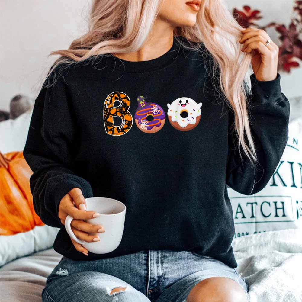 Boo Donuts Ghost Funny Halloween Donut Shirt Boo Donuts Ghost Funny Halloween Donut Shirt