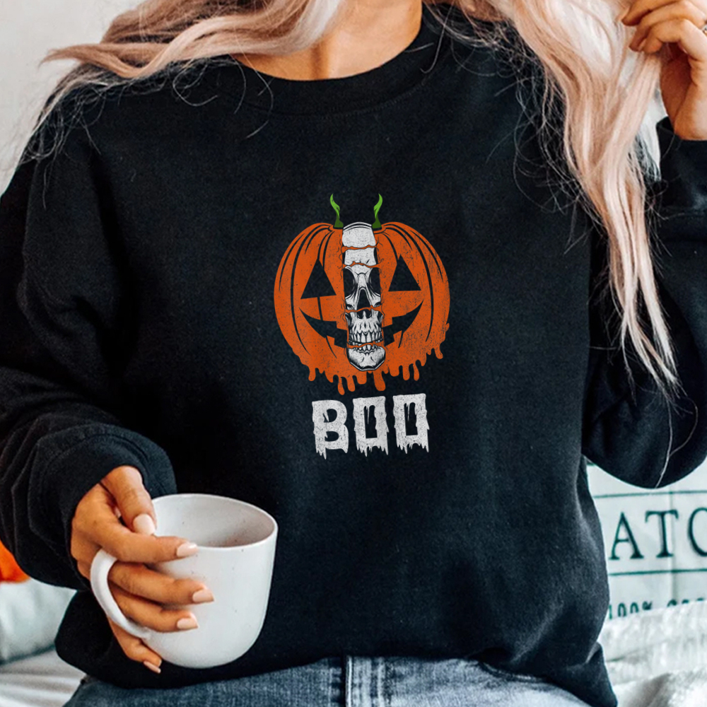 Boo Jack O Lantern Skull Scary Halloween Shirt Boo Jack O Lantern Skull Scary Halloween Shirt