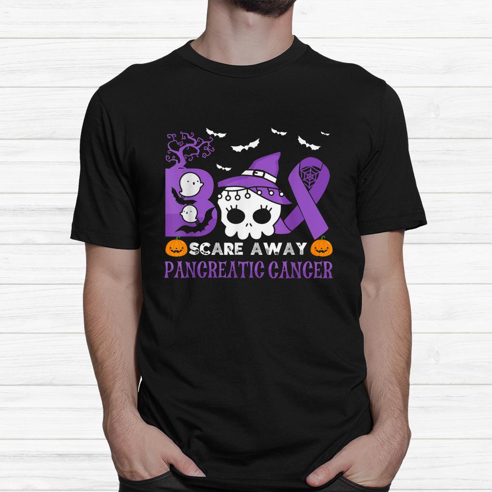 Boo Scare Away Pancreatic Cancer Halloween Shirt Boo Scare Away Pancreatic Cancer Halloween Shirt