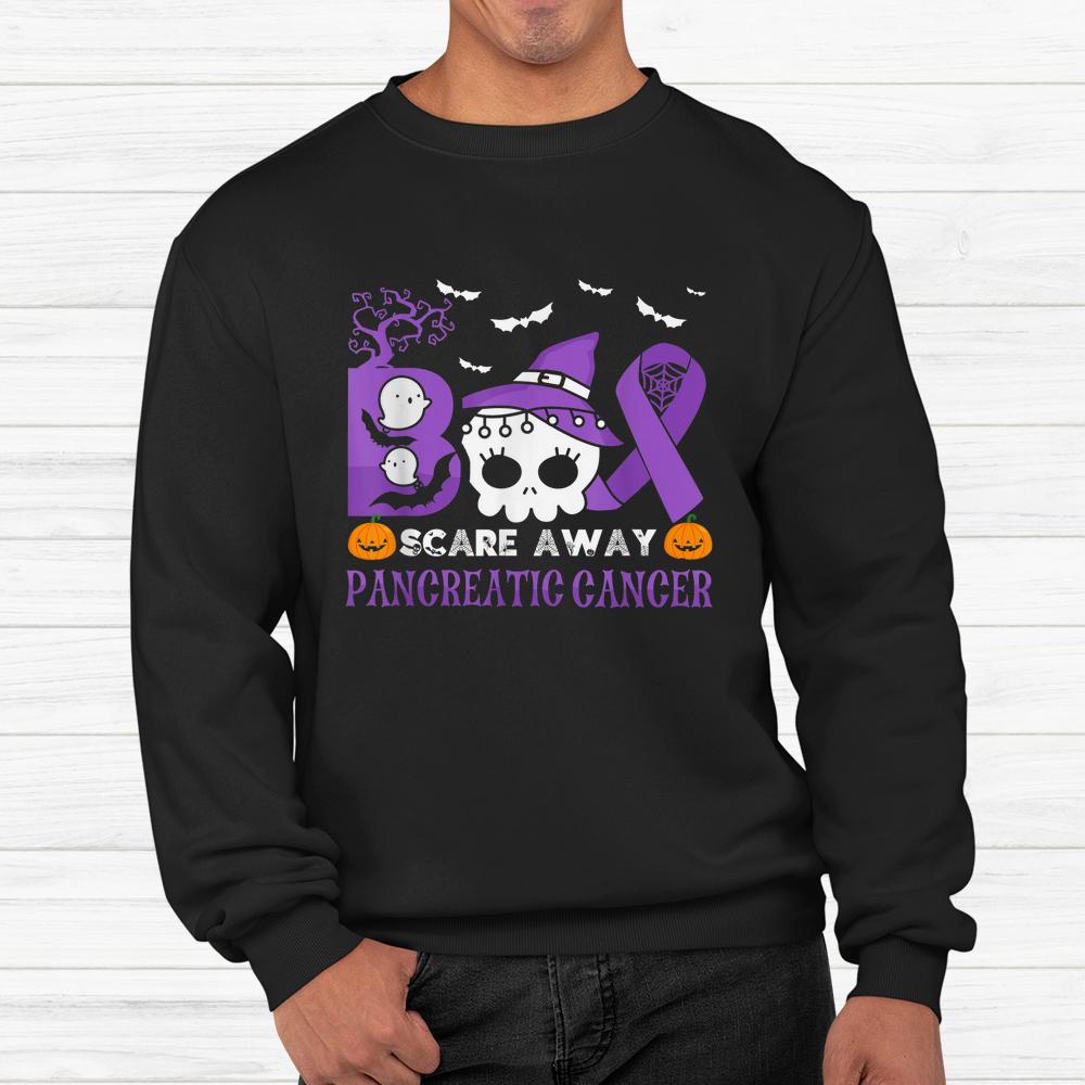 Boo Scare Away Pancreatic Cancer Halloween Shirt Boo Scare Away Pancreatic Cancer Halloween Shirt