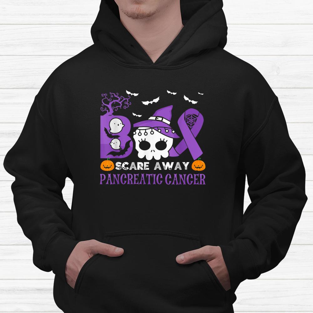 Boo Scare Away Pancreatic Cancer Halloween Shirt Boo Scare Away Pancreatic Cancer Halloween Shirt