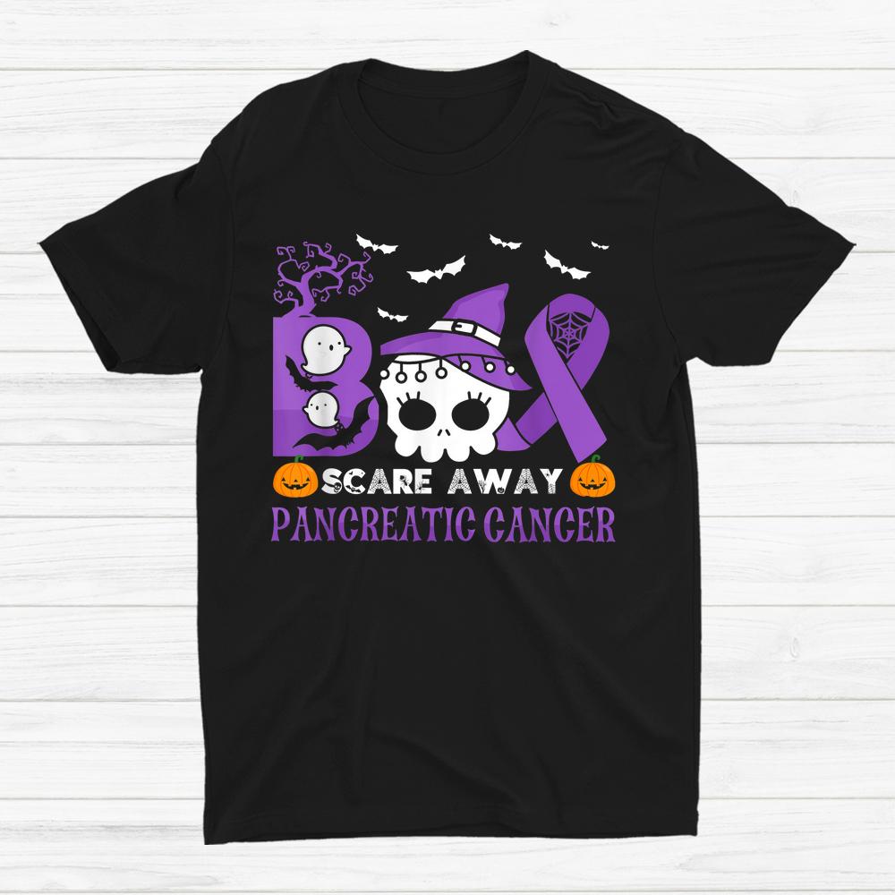 Boo Scare Away Pancreatic Cancer Halloween Shirt Boo Scare Away Pancreatic Cancer Halloween Shirt