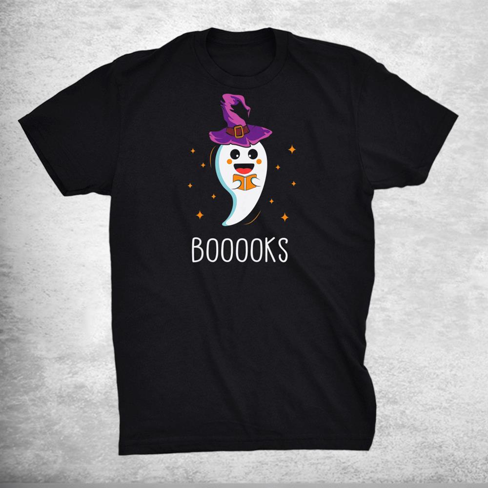 Book Ghost Reading Halloween Teacher Shirt Book Ghost Reading Halloween Teacher Shirt
