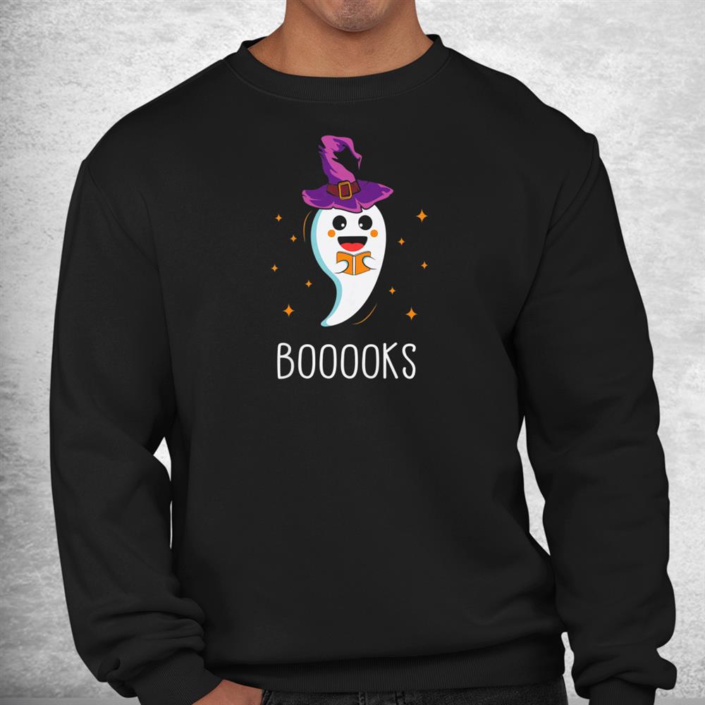 Book Ghost Reading Halloween Teacher Shirt Book Ghost Reading Halloween Teacher Shirt