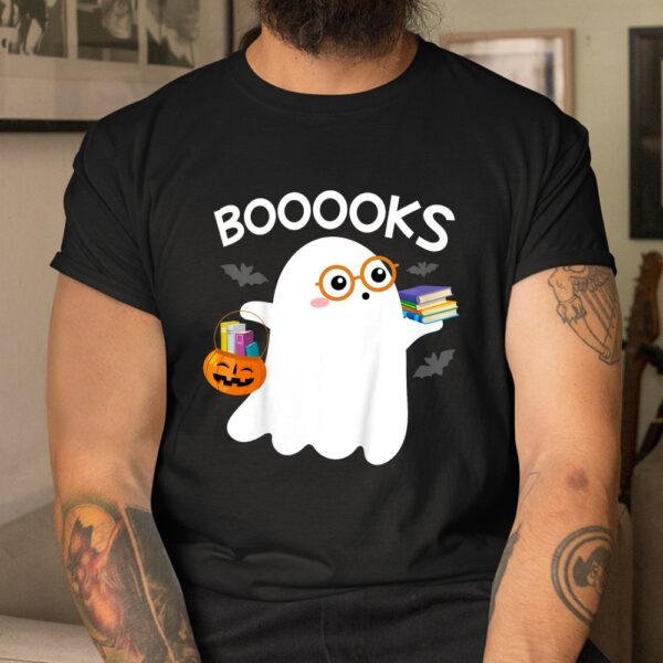 Booooks Cute Ghost Reading Library Books Halloween Shirt 8 booooks cute ghost reading library books halloween shirt 3