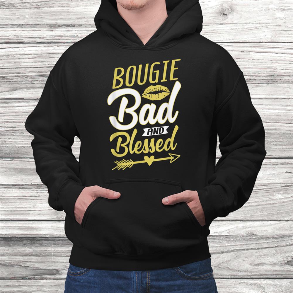 Bougie Bad And Blessed Boujee Girl Melanin Christmas Shirt Bougie Bad And Blessed Boujee Girl Melanin Christmas Shirt