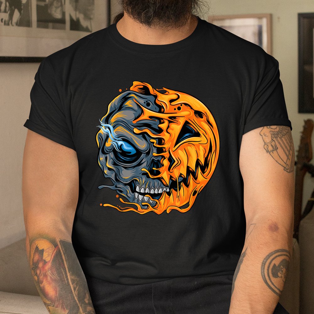 Boys Halloween Pumpkin Skull Shirt Boys Halloween Pumpkin Skull Shirt