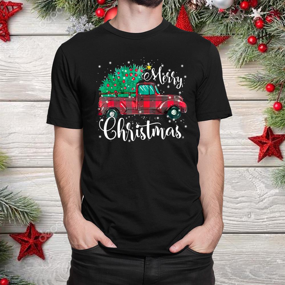 Buffalo Plaid Vintage Truck Tree Christmas Shirt Buffalo Plaid Vintage Truck Tree Christmas Shirt