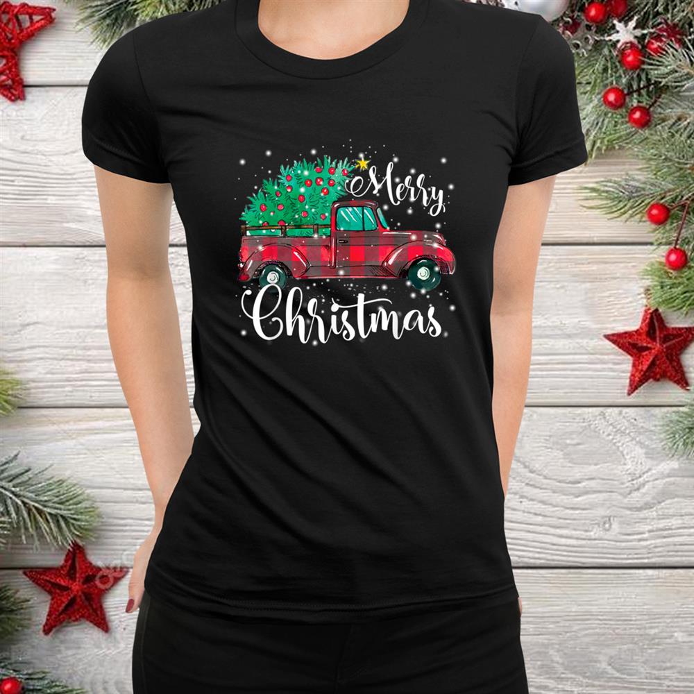 Buffalo Plaid Vintage Truck Tree Christmas Shirt Buffalo Plaid Vintage Truck Tree Christmas Shirt