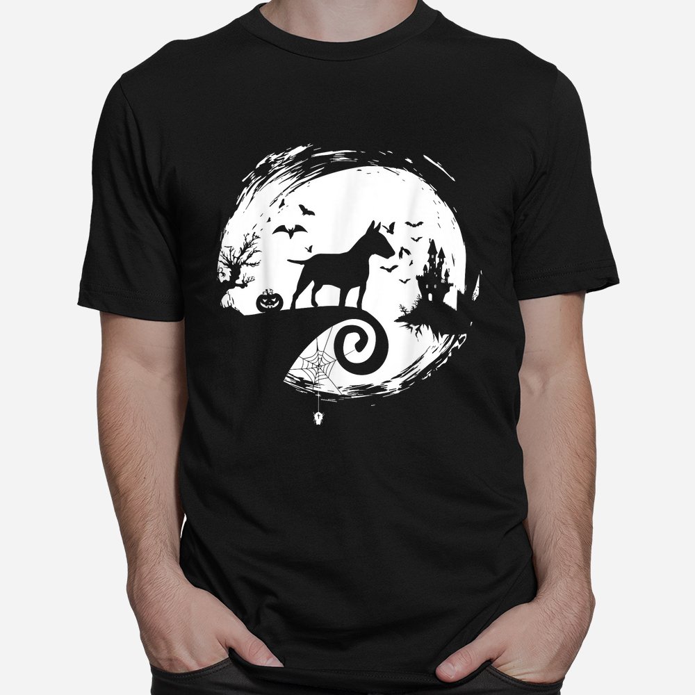 bull terrier halloween costume bully moon silhouette shirt 1 1